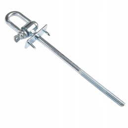 M10 siūbavimo kablys, tvirtinimas su apkabomis ir kaiščiais