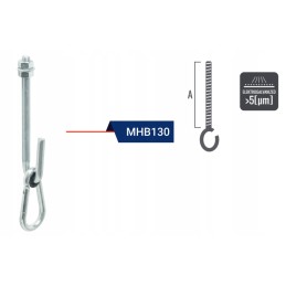 Sūpynių tvirtinimas m12 x 130 mm