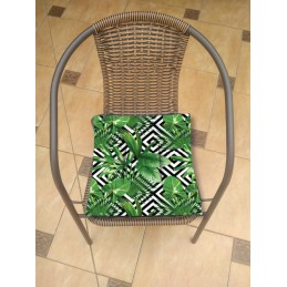 Kėdės pagalvėlė b/w 38x38 lapai rombuose