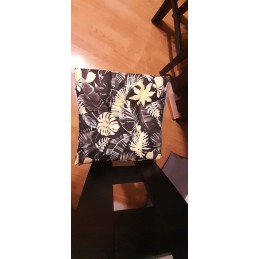 Kėdės pagalvėlė be kaklaraiščių, 38x38, pilki ornamentai