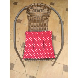 Kėdės pagalvėlė b/w 38x38 raudoni žirneliai