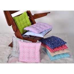 Dygsniuota pagalvėlė, kėdės sėdynė be kaklaraiščių, 35x35 žirnių viržiai