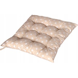 Dygsniuota pagalvėlė, kėdės sėdynė be kaklaraiščių, 35x35 žirnių smėlio spalvos