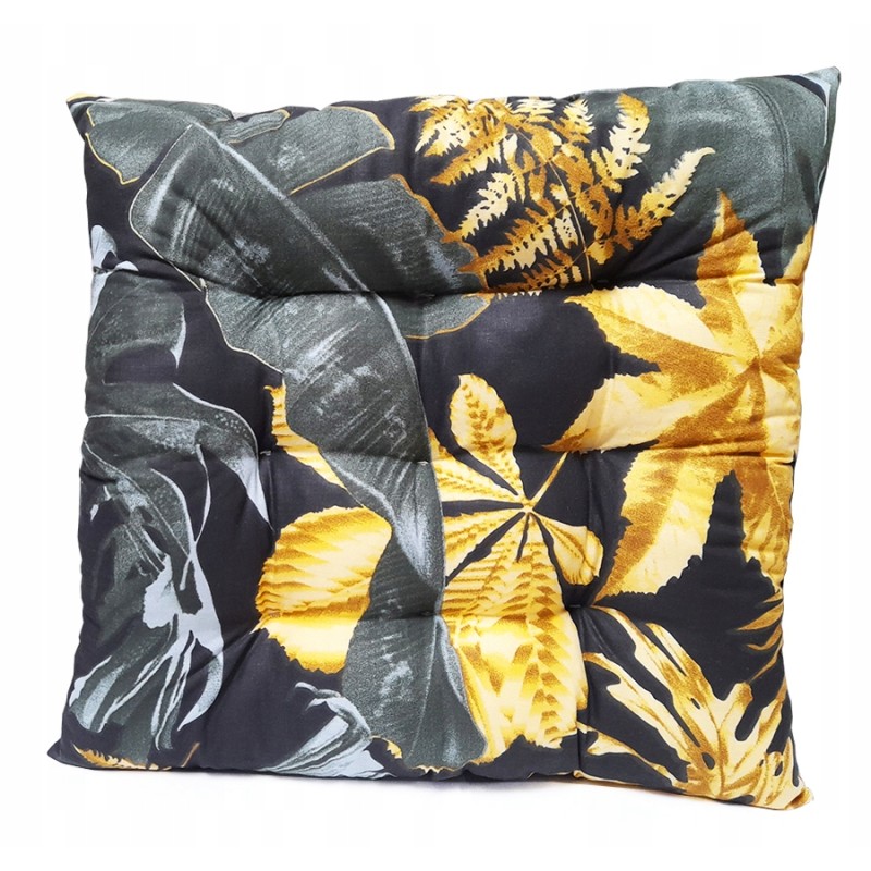 Dygsniuota kėdės pagalvėlė, be kaklaraiščių, 35x35, dideli, juodi monstrai