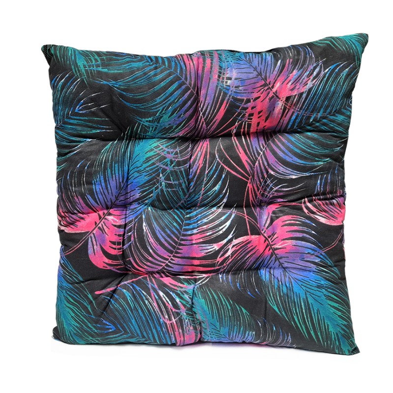 Dygsniuota kėdės pagalvėlė, be kaklaraiščių, 35x35, juodos plunksnos