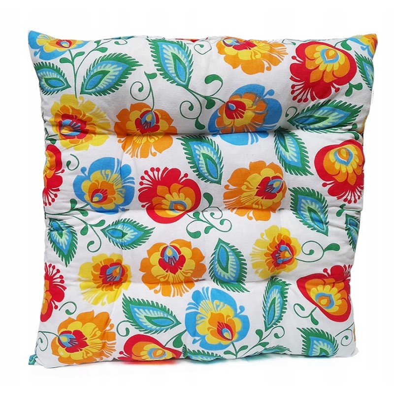 Dygsniuota kėdės pagalvėlė, be kaklaraiščių, 35x35, oranžinė