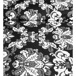 Dygsniuota kėdės pagalvėlė, be kaklaraiščių, 35x35, juodi ornamentai