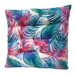 Dygsniuota kėdės pagalvėlė, be kaklaraiščių, 35x35, baltos plunksnos