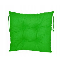 Dygsniuota kėdės pagalvėlė, be kaklaraiščių, 35x35 monstera žalia ir pilka