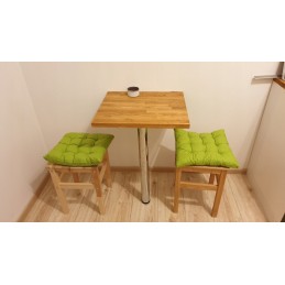 Dygsniuota kėdės pagalvėlė, be kaklaraiščių, 35x35 džiunglių lapai