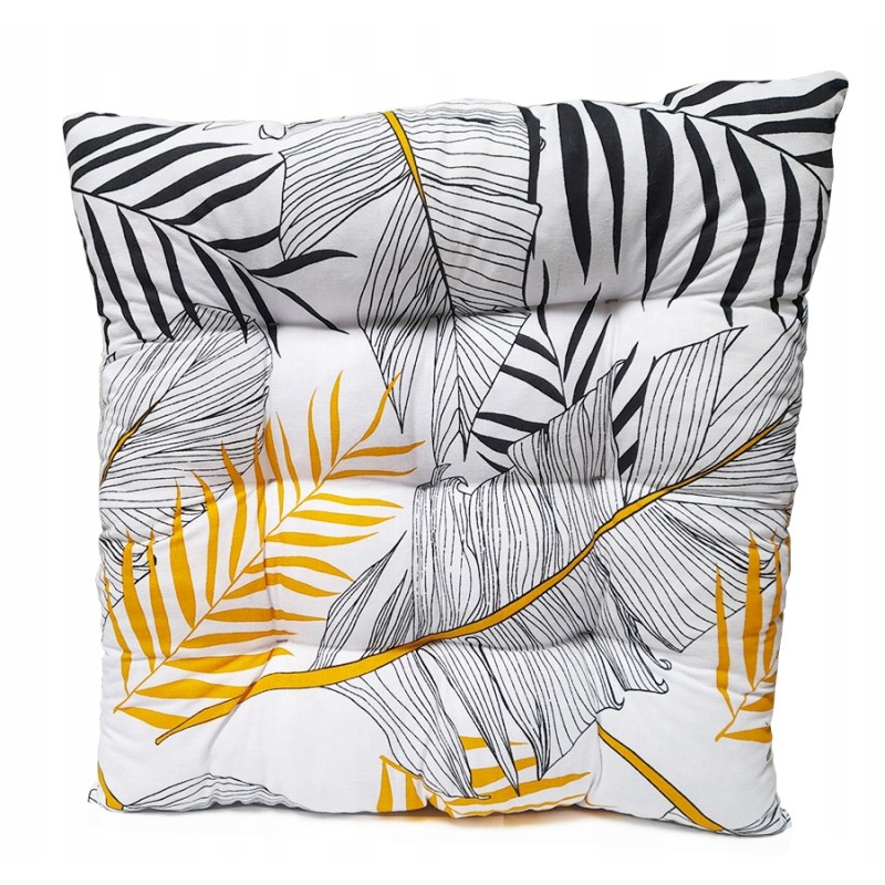 Dygsniuota kėdės pagalvėlė, be kaklaraiščių, 35x35 plunksnos