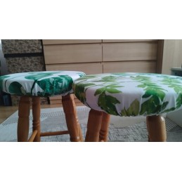 Apvali taburečių pagalvėlė 32cm, 100% medvilnė, juoda