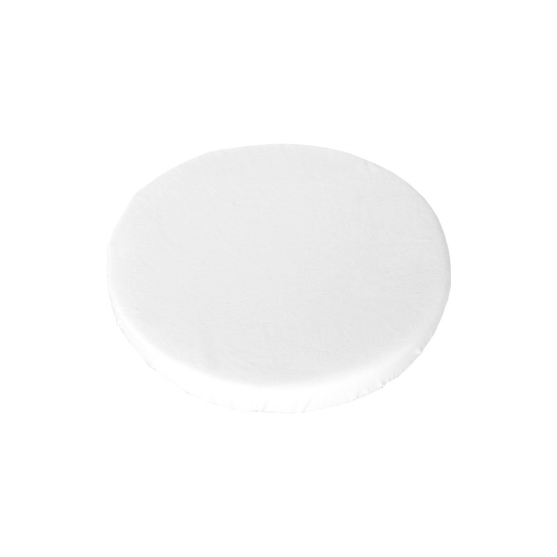 Apvali taburečių pagalvėlė 32cm, 100% balta medvilnė