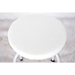 Apvali taburečių pagalvėlė 32cm, 100% balta medvilnė