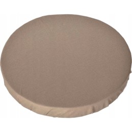 Apvali išmatų pagalvėlė 32 cm, 100% medvilnė, tamsiai smėlio spalvos
