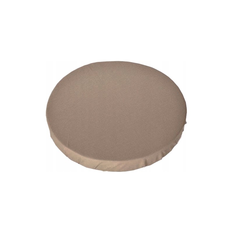 Apvali išmatų pagalvėlė 32 cm, 100% medvilnė, tamsiai smėlio spalvos