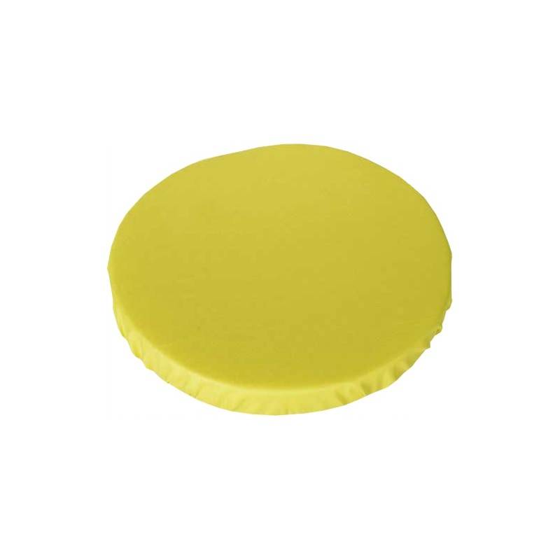 Apvali išmatų pagalvėlė, 32 cm, 100% medvilnė, geltona