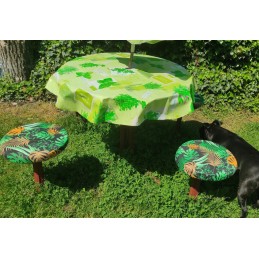 Apvali išmatų pagalvėlė, 32 cm, 100% rugiagėlių medvilnė