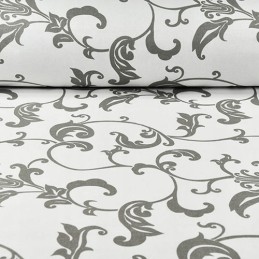 Apvali taburečių pagalvėlė 32 cm, 100% medvilnė, baltos gėlės