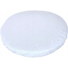 Apvali išmatų pagalvėlė, 32 cm, 100% medvilnė, šviesiai mėlyna