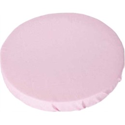 Apvali išmatų pagalvėlė 32 cm, 100% medvilnė, šviesiai rožinė