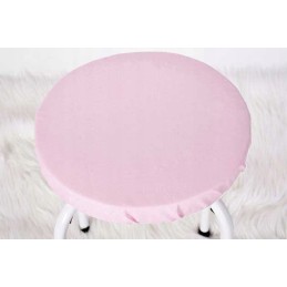 Apvali išmatų pagalvėlė 32 cm, 100% medvilnė, šviesiai rožinė