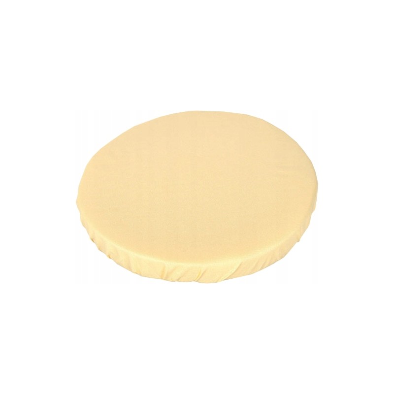 Apvali išmatų pagalvėlė 32 cm, 100% kreminė medvilnė