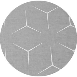 Apvali išmatų pagalvėlė 32 cm, 100% medvilnė, milano pilka