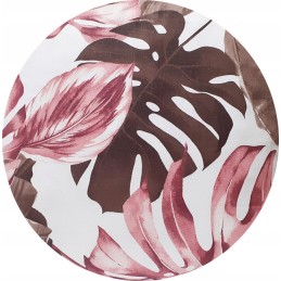 Apvali išmatų pagalvėlė, 32 cm, 100% medvilnė, monsteros ruda