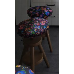 Apvali išmatų pagalvėlė, 32cm medvilnė