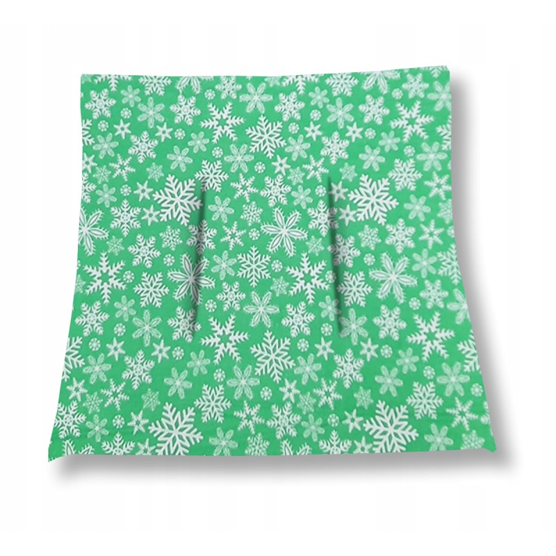 Mazginė kėdės pagalvė 38x38 snaigės žalia