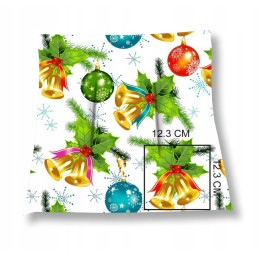 Mazginė kėdės pagalvėlė 38x38 Kalėdiniai varpeliai