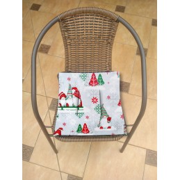 Mazginė kėdės pagalvėlė 38x38 nykštukai juoda ir balta