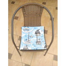 Mazginė kėdės pagalvė 38x38 nykštukai mėlyna