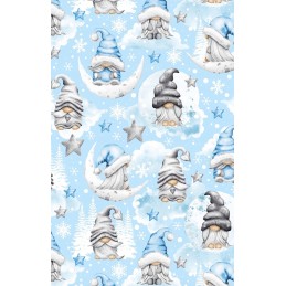 Surišta kėdės pagalvė 38x38 mėlyni nykštukai ant mėlynos spalvos