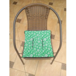 Mazginė kėdės pagalvė 38x38 snaigės žalia