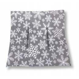 Mazginė kėdės pagalvė 38x38 snaigės pilka