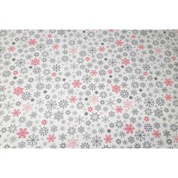 Mazguota kalėdinės kėdės pagalvėlė 38x38 snaigės balta