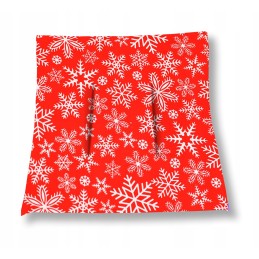 Mazginė kėdės pagalvėlė 38x38 snaigės raudona