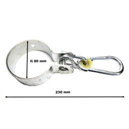 Sūpynių tvirtinimo gnybtas + 80 mm sijos fiksavimo kablys