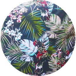 Apvali taburečių pagalvėlė 32cm tropinė žalia