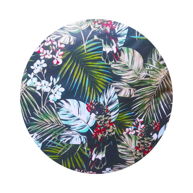 Apvali taburečių pagalvėlė 32cm tropinė žalia