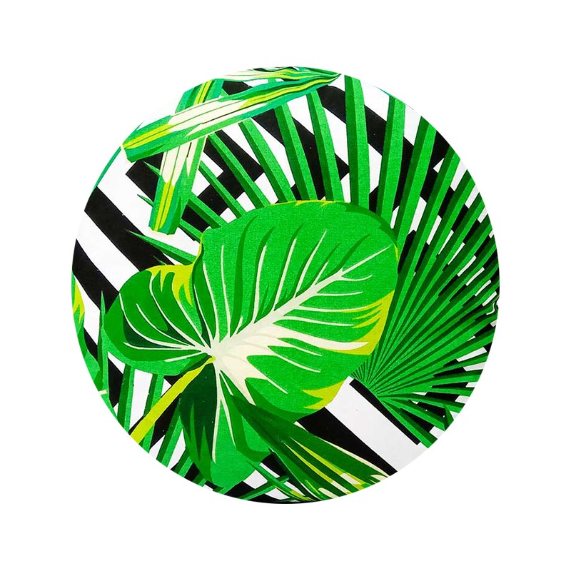 Apvali išmatų pagalvėlė 32cm lapeliai rombuose