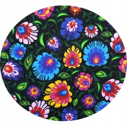 Apvali išmatų pagalvėlė, 32 cm, juoda