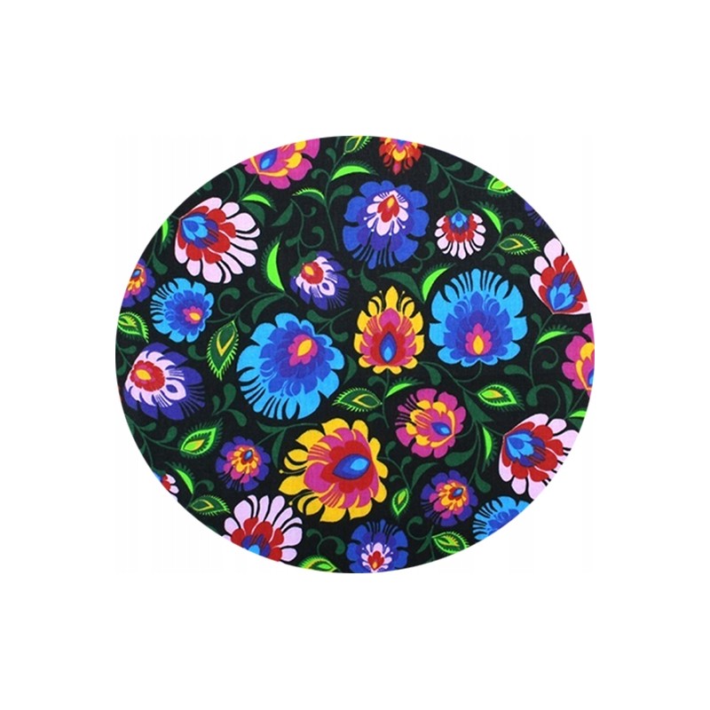 Apvali išmatų pagalvėlė, 32 cm, juoda