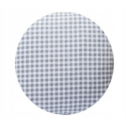 Apvali taburečių pagalvėlė 32cm, pilko languoto rašto