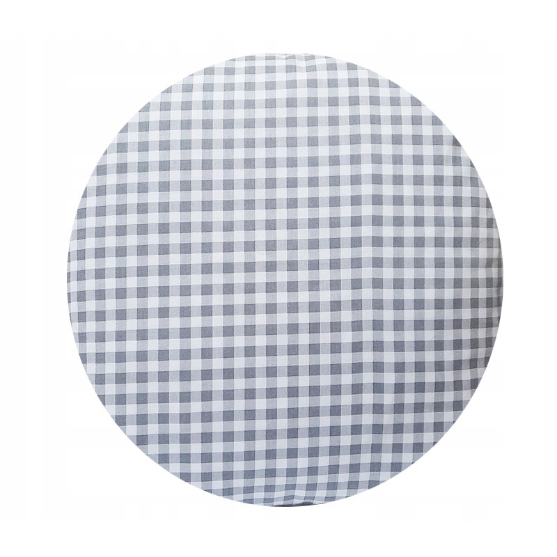 Apvali taburečių pagalvėlė 32cm, pilko languoto rašto