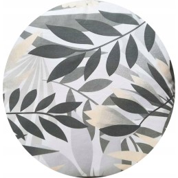 Apvali išmatų pagalvėlė 32 cm, palmių lapai, mišrainė