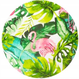 Apvali taburečių pagalvėlė 32cm flamingų gėlės