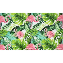 Apvali taburečių pagalvėlė 32cm flamingų gėlės